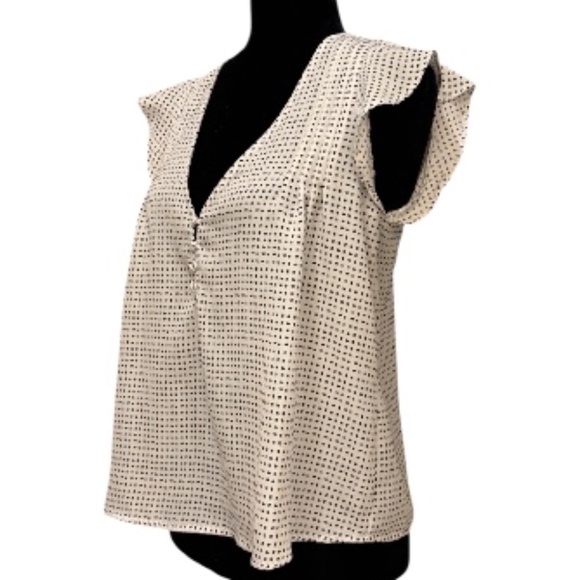 ๐ค Forever 21 White & Black Geometric Print Sleeveless Top โ Size Small - Picture 5 of 5